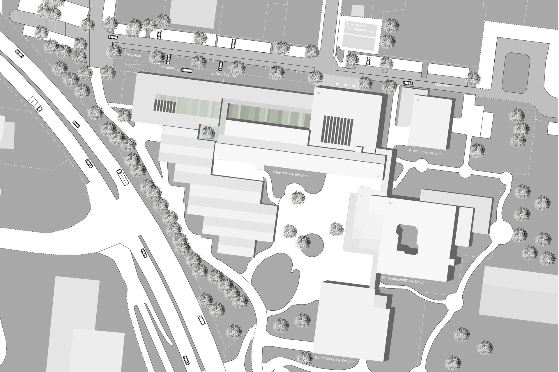 Lageplan Schule Erweiterungsneubau